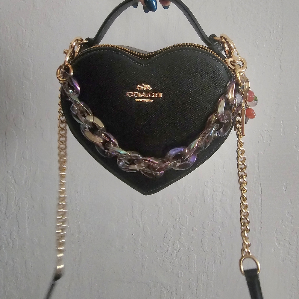 Small Coach heart bag